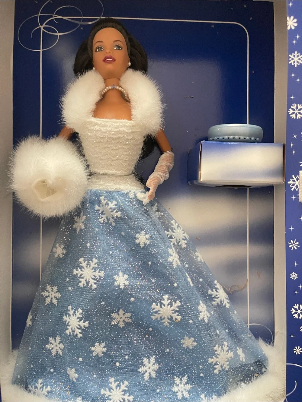 Barbie Blue and White Holiday Snowflake Doll
